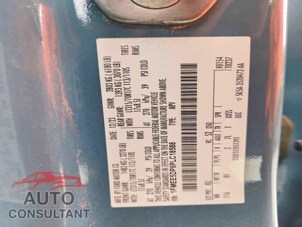 FORD BRONCO 2023 - 1FMEE5DP8PLC18588