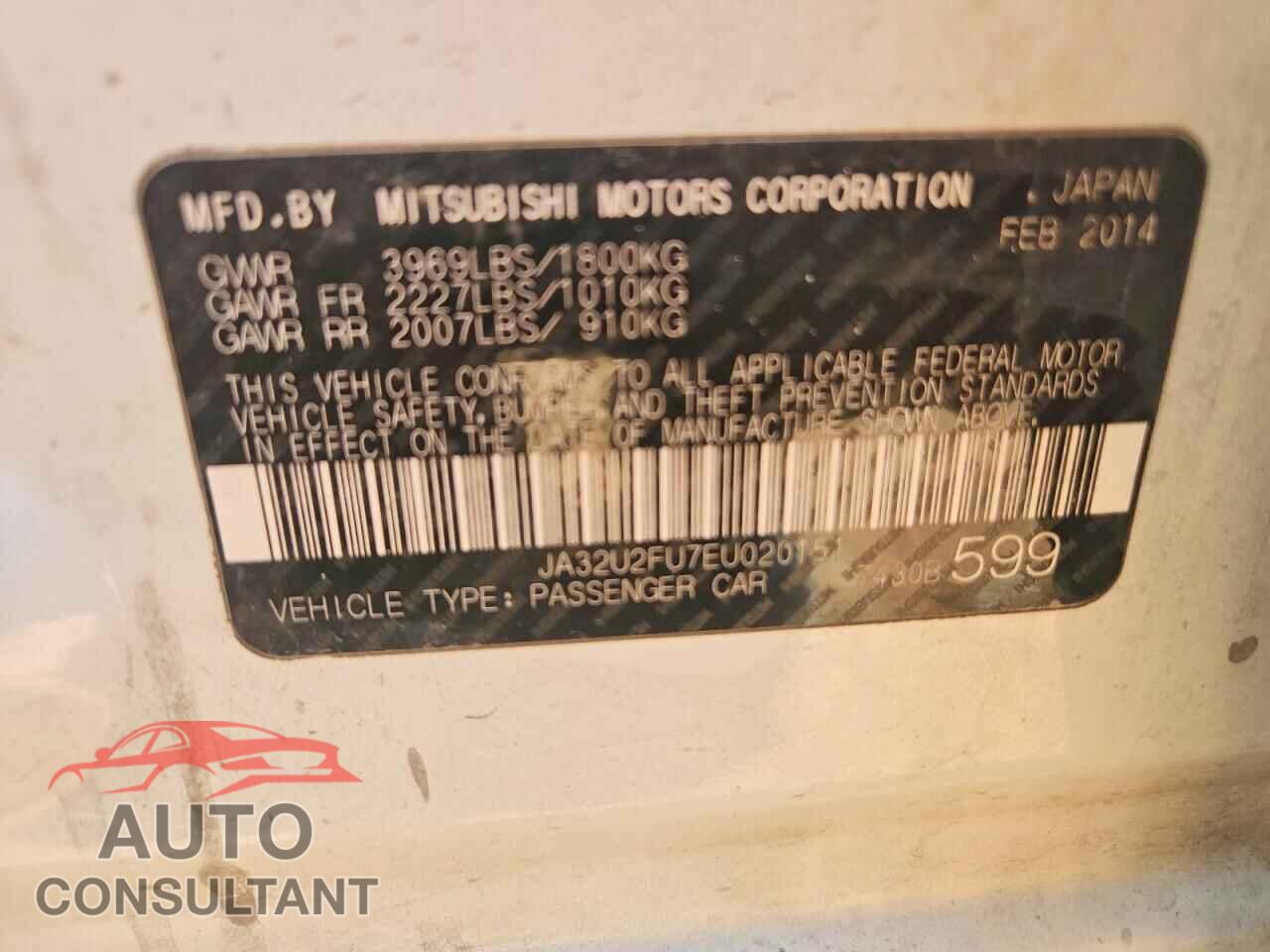 MITSUBISHI LANCER 2014 - JA32U2FU7EU020151