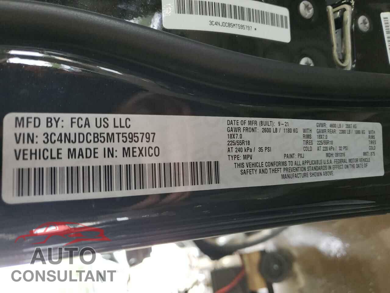 JEEP COMPASS 2021 - 3C4NJDCB5MT595797