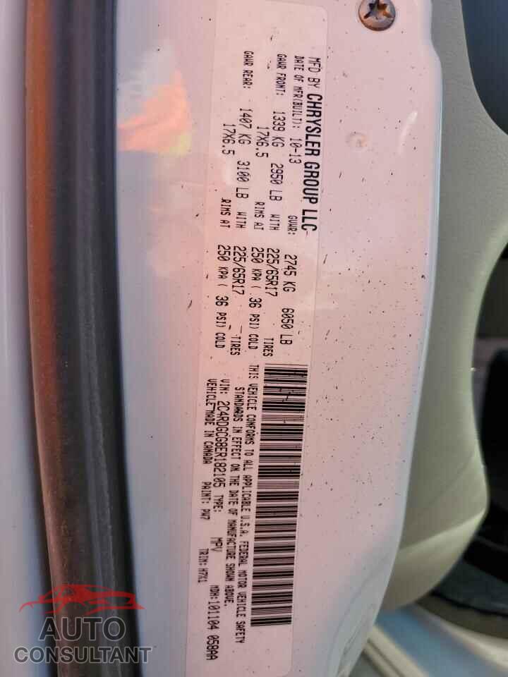 DODGE CARAVAN 2014 - 2C4RDGCG8ER182105
