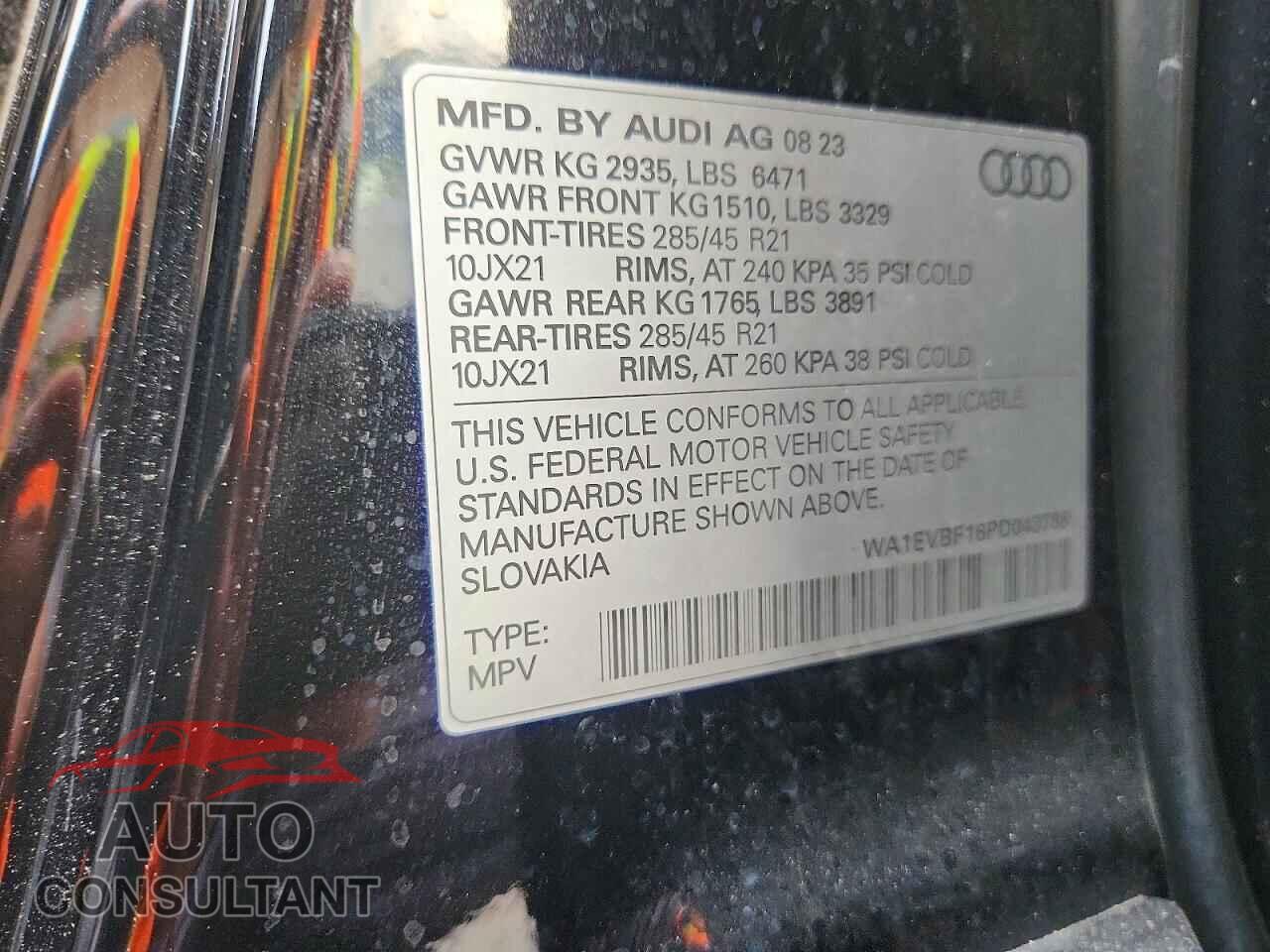 AUDI Q8 2023 - WA1EVBF16PD043788