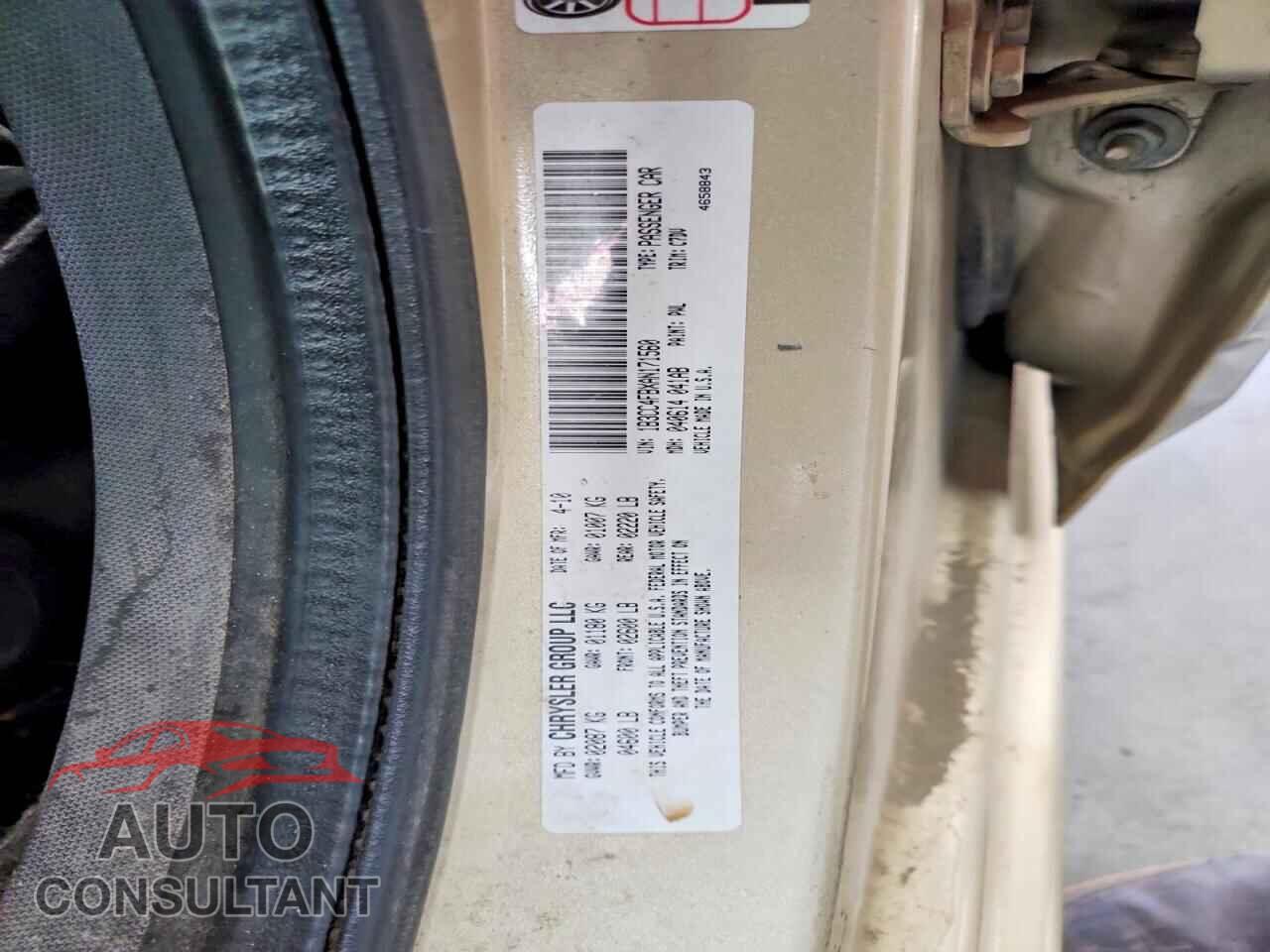 DODGE AVENGER 2010 - 1B3CC4FBXAN171560
