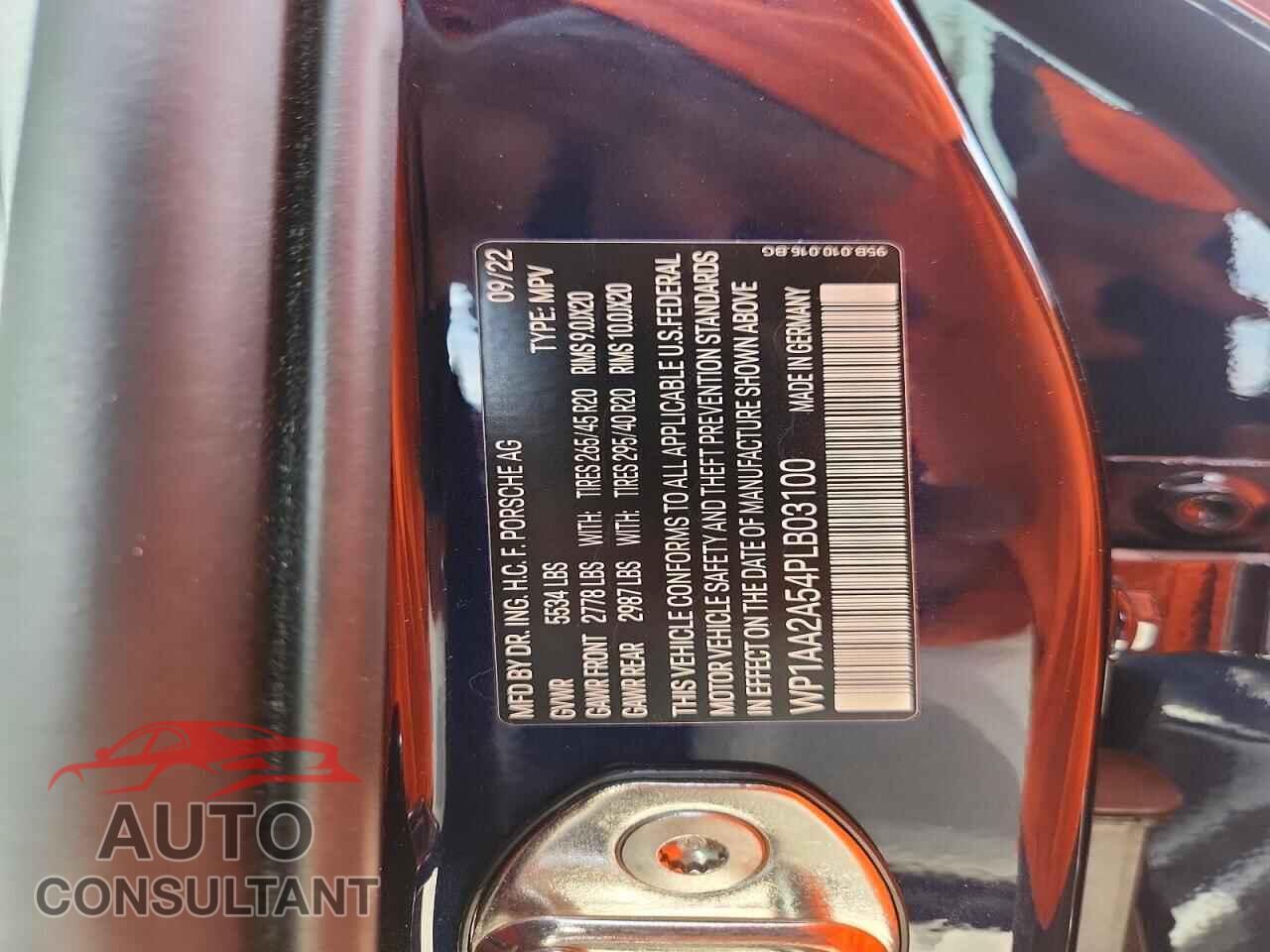 PORSCHE MACAN 2023 - WP1AA2A54PLB03100