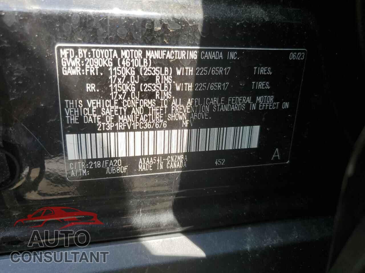 TOYOTA RAV4 2023 - 2T3P1RFV1PC367676
