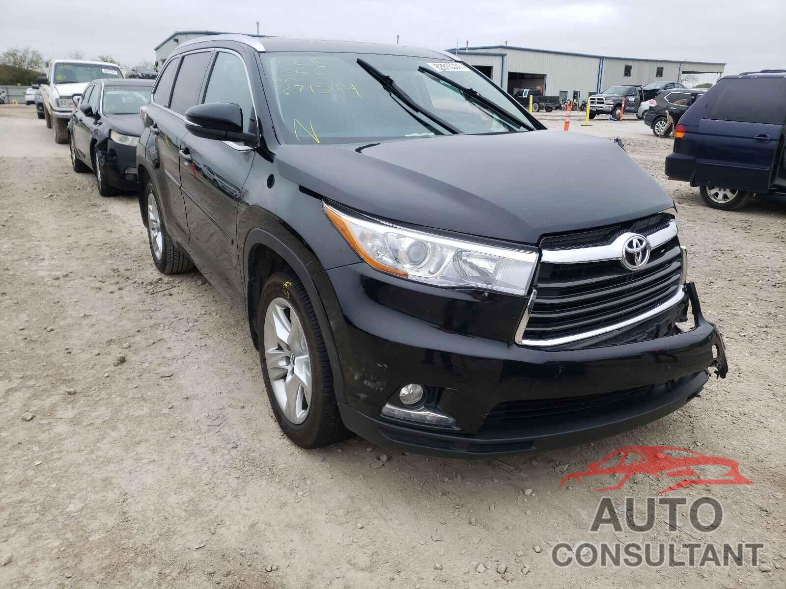 TOYOTA HIGHLANDER 2016 - 5TDDKRFH7GS271514