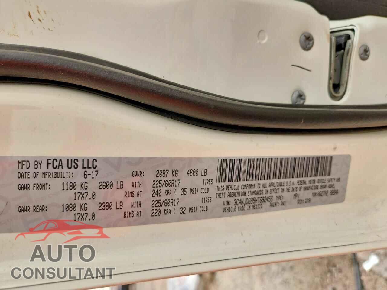 JEEP COMPASS 2017 - 3C4NJDBB5HT692456