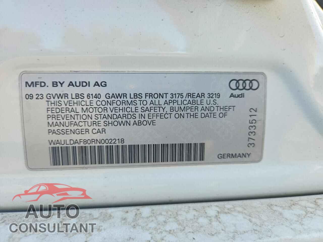 AUDI A8 2024 - WAULDAF80RN002218