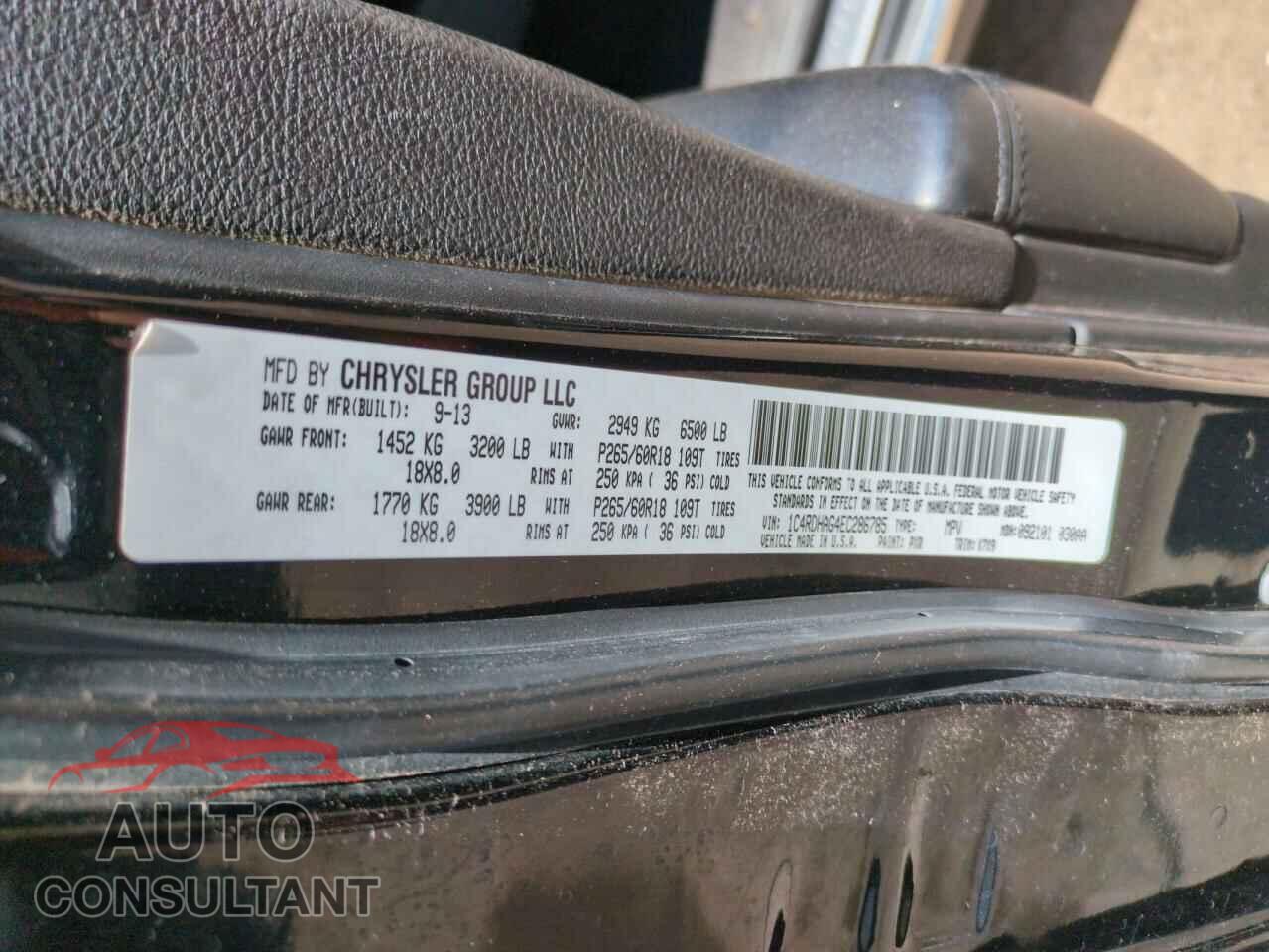 DODGE DURANGO 2014 - 1C4RDHAG4EC286785