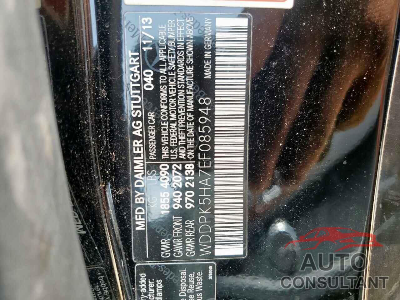 MERCEDES-BENZ SLK-CLASS 2014 - WDDPK5HA7EF085948