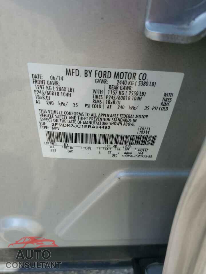 FORD EDGE 2014 - 2FMDK3JC1EBA94493