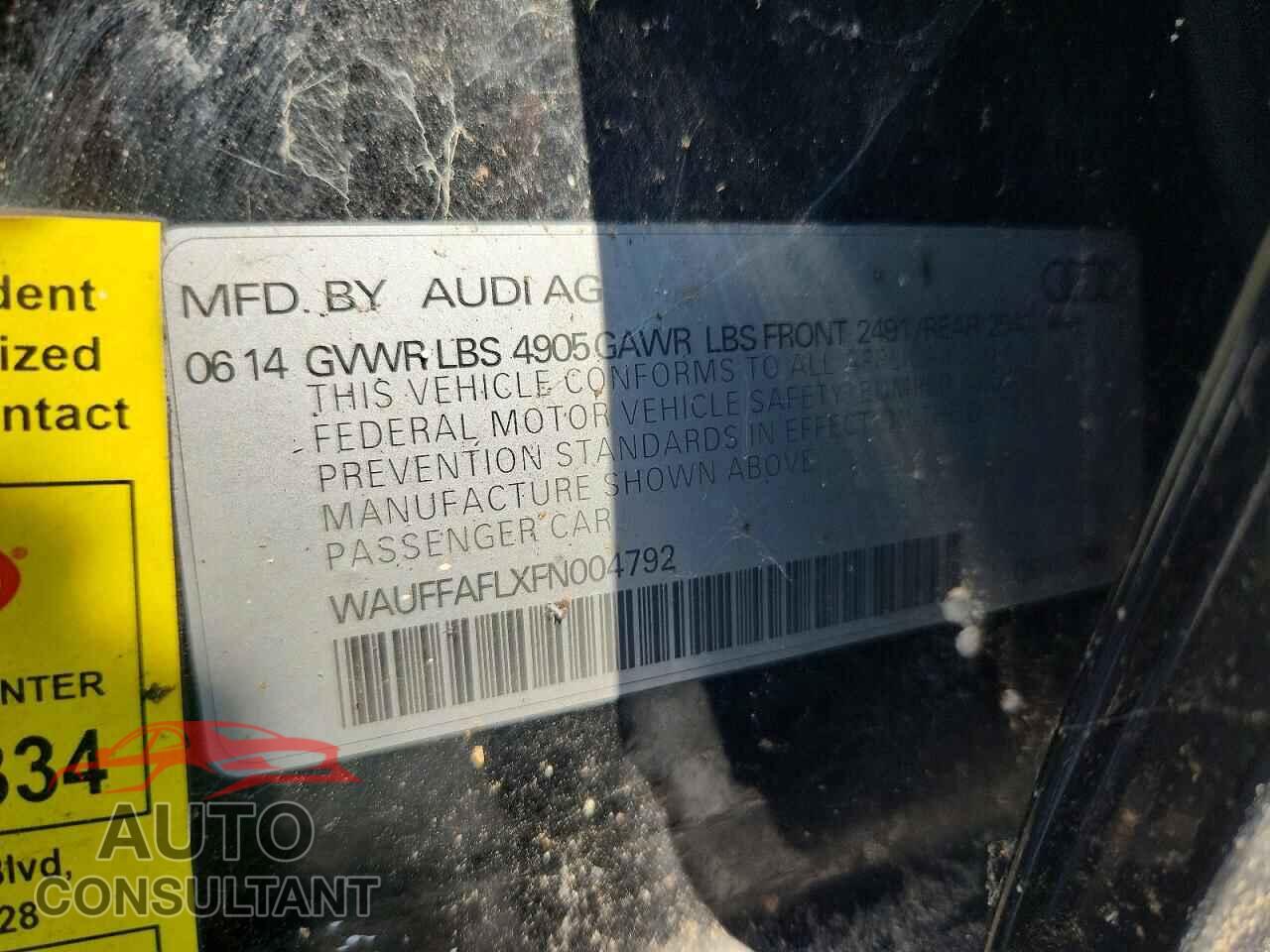 AUDI A4 2015 - WAUFFAFLXFN004792
