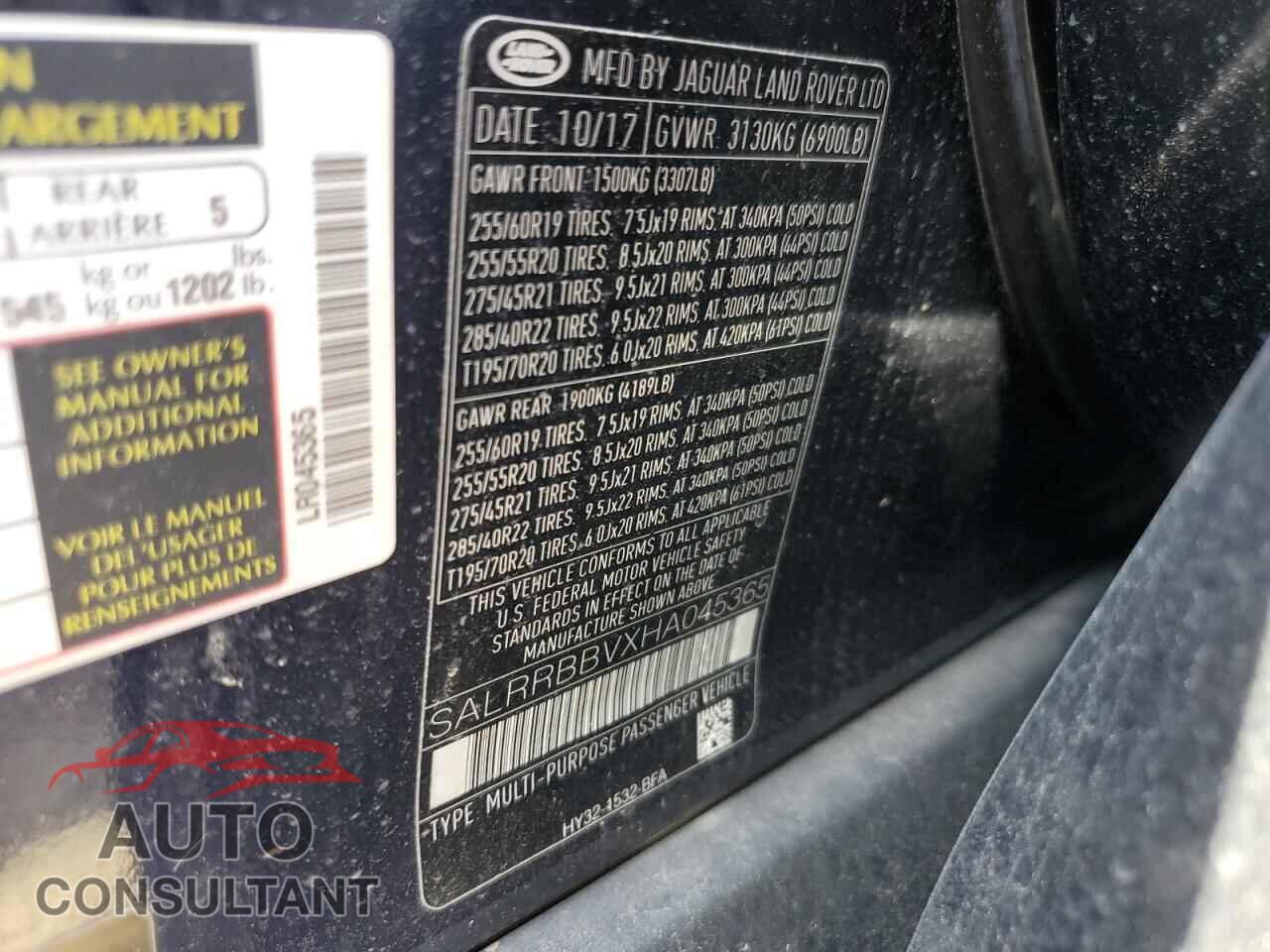 LAND ROVER DISCOVERY 2017 - SALRRBBVXHA045365