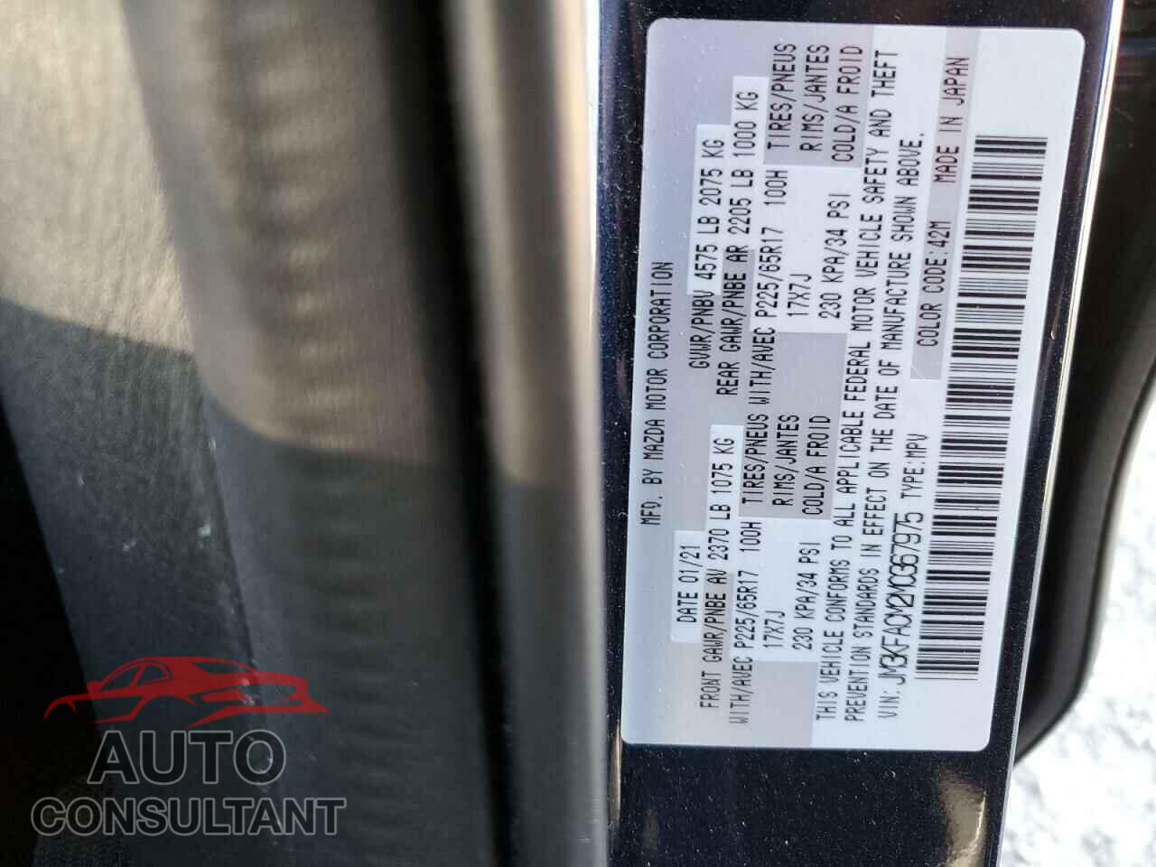 MAZDA CX-5 2021 - JM3KFACM2M0367975