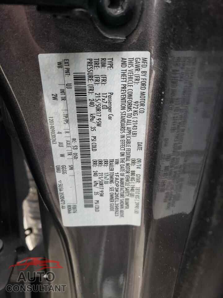 FORD FOCUS 2014 - 1FADP3K26EL398923