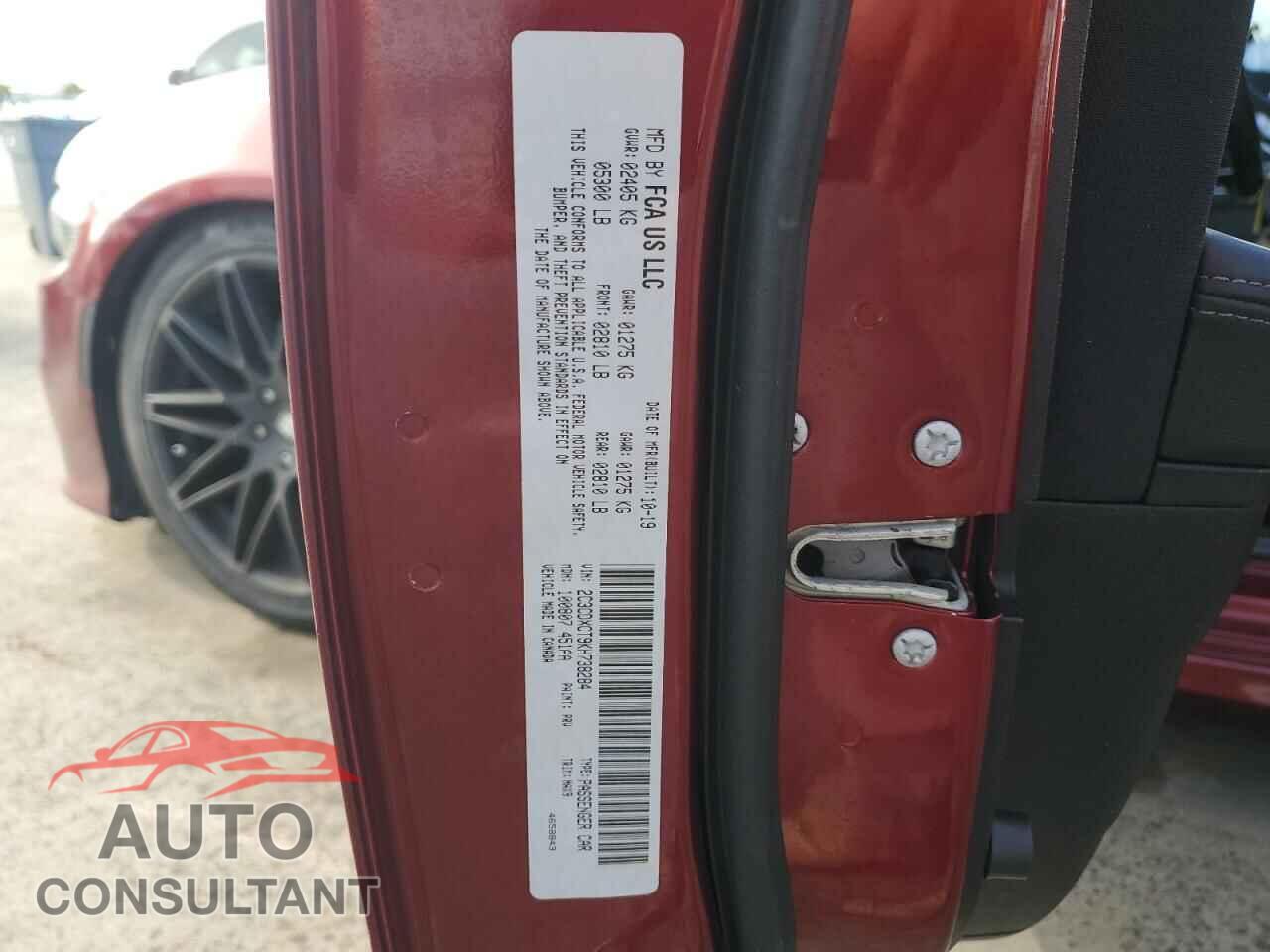 DODGE CHARGER 2019 - 2C3CDXCT9KH738284