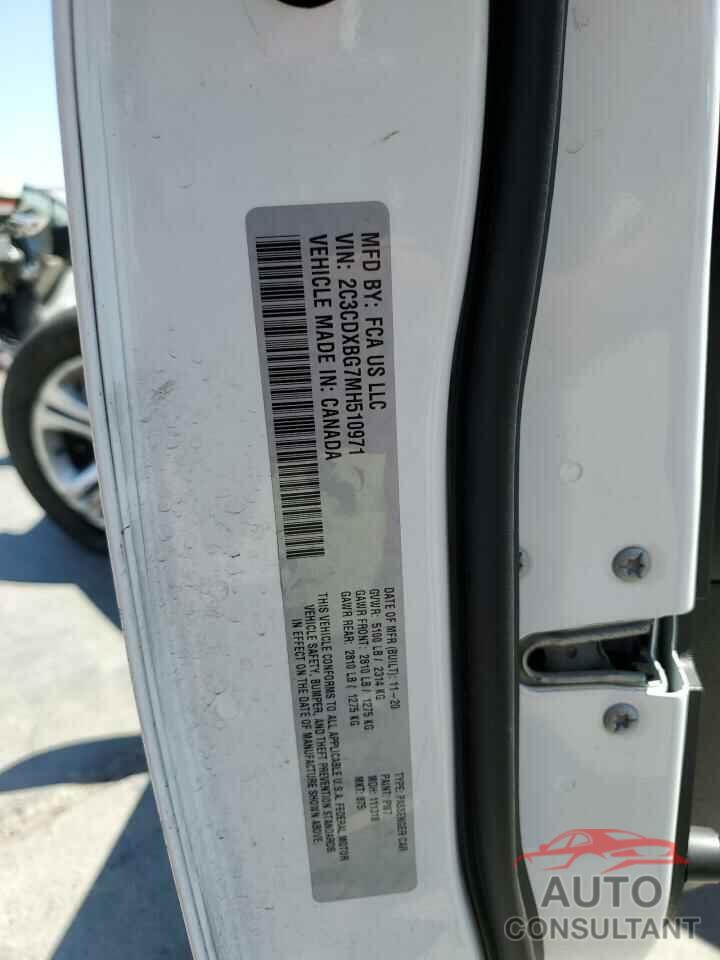 DODGE CHARGER 2021 - 2C3CDXBG7MH510971