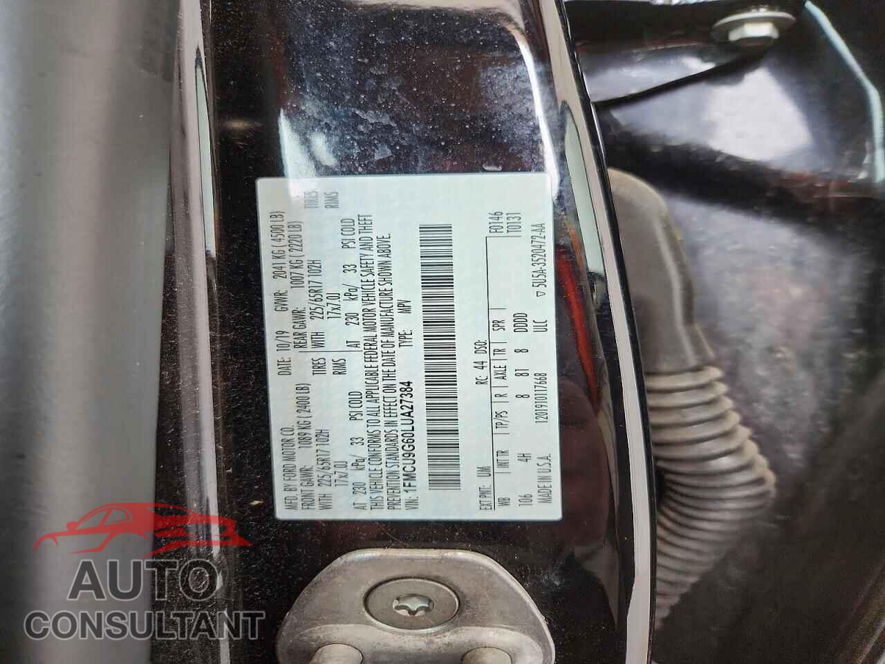 FORD ESCAPE 2020 - 1FMCU9G60LUA27384