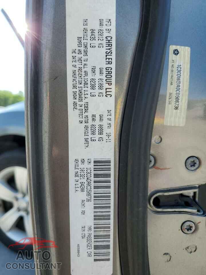 DODGE CALIBER 2012 - 1C3CDWDA0CD508736