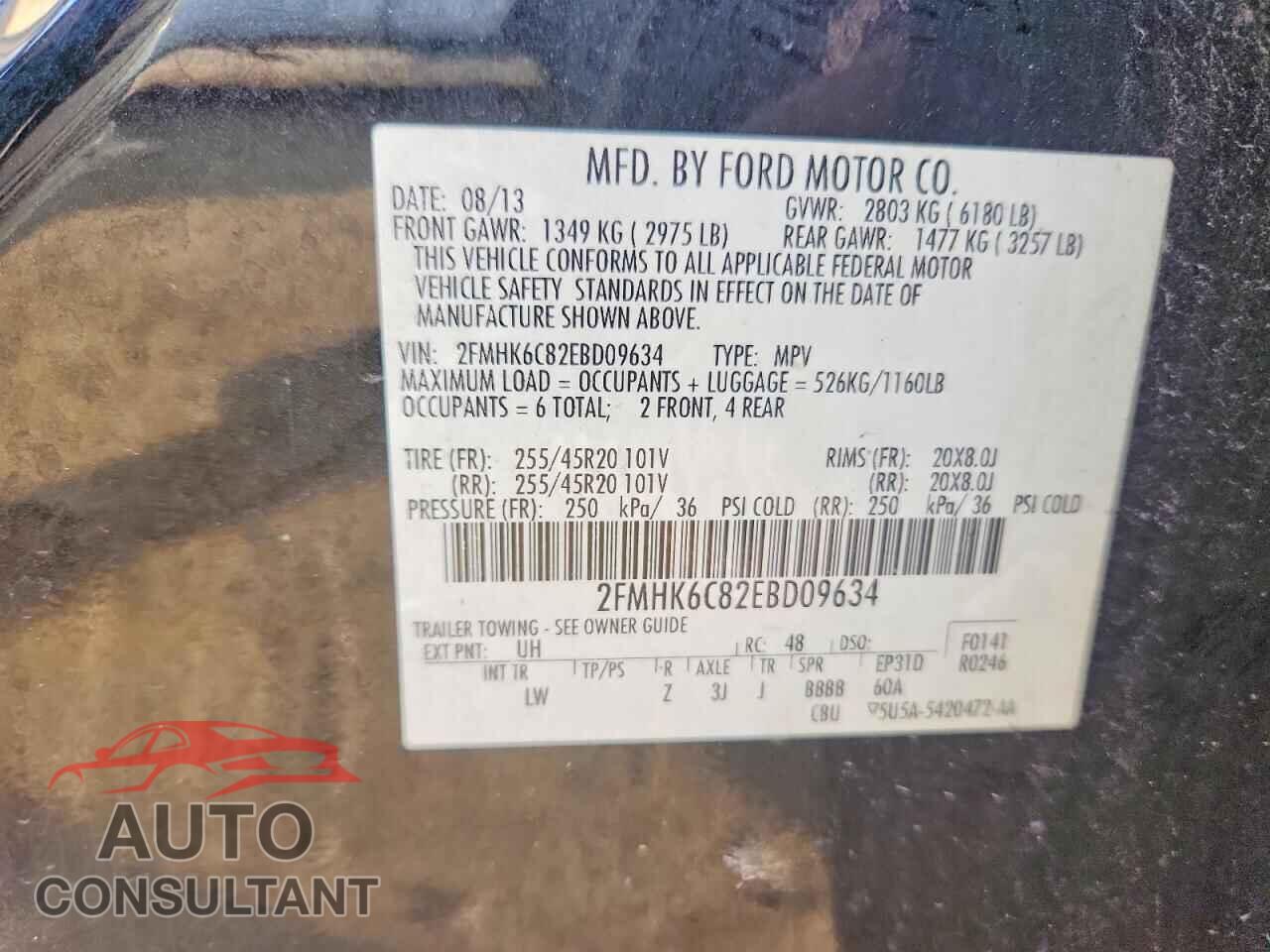 FORD FLEX 2014 - 2FMHK6C82EBD09634