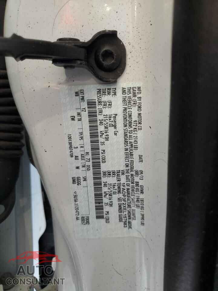 FORD FOCUS 2014 - 1FADP3F2XEL157683