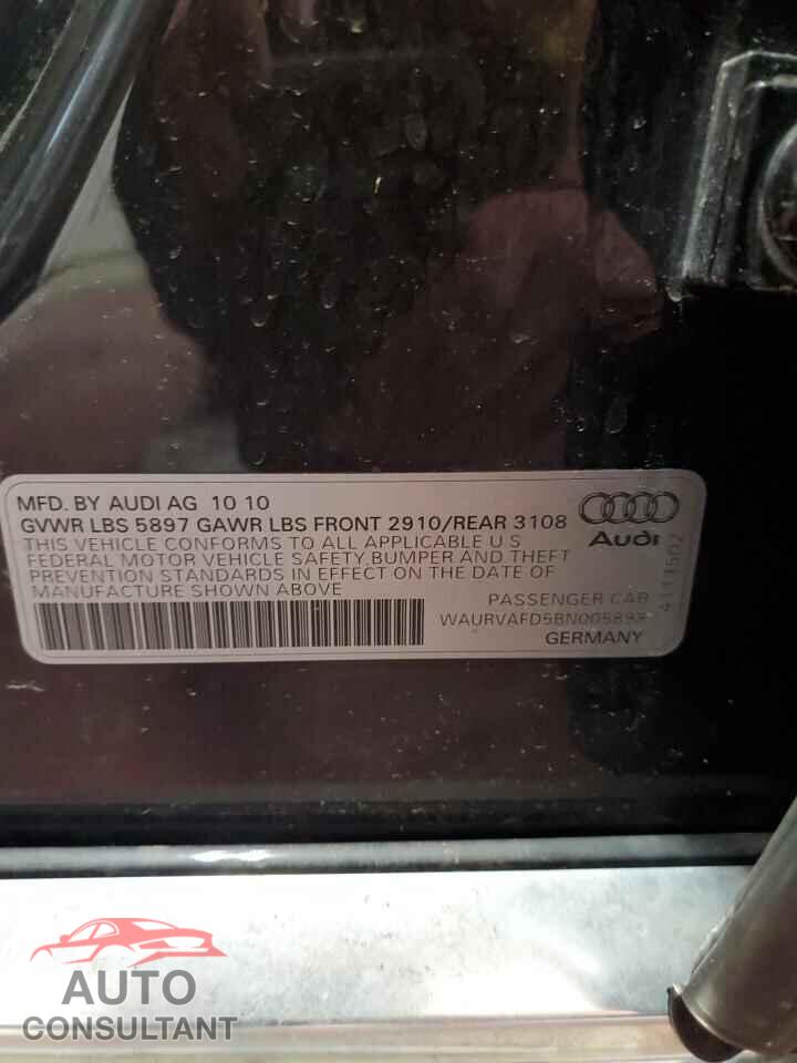 AUDI A8 2011 - WAURVAFD5BN005898