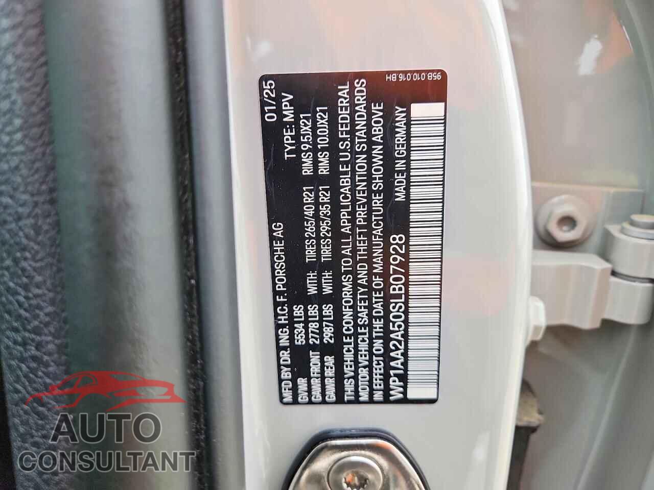 PORSCHE MACAN 2025 - WP1AA2A50SLB07928
