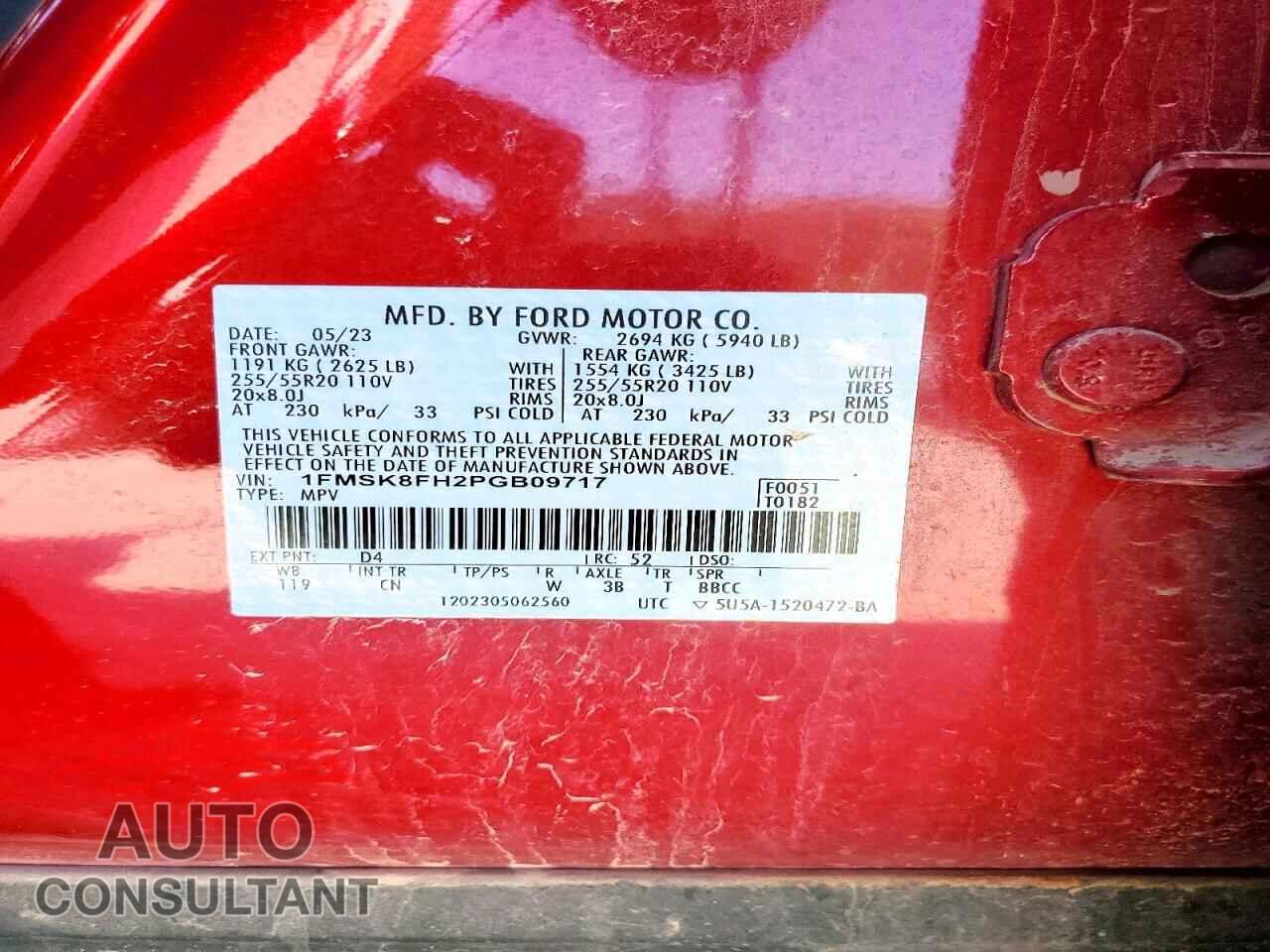 FORD EXPLORER 2023 - 1FMSK8FH2PGB09717