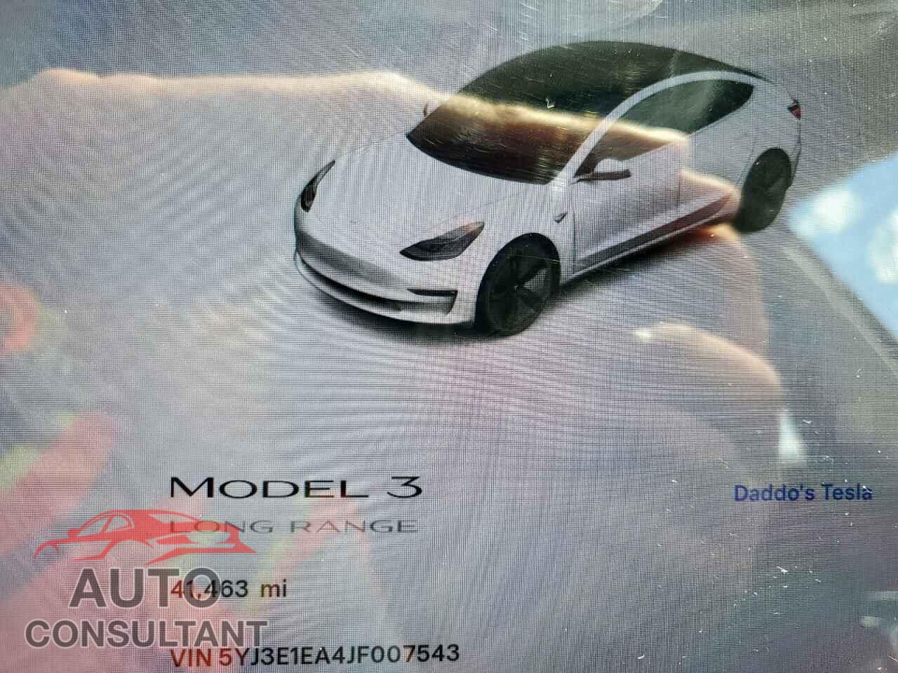TESLA MODEL 3 2018 - 5YJ3E1EA4JF007543