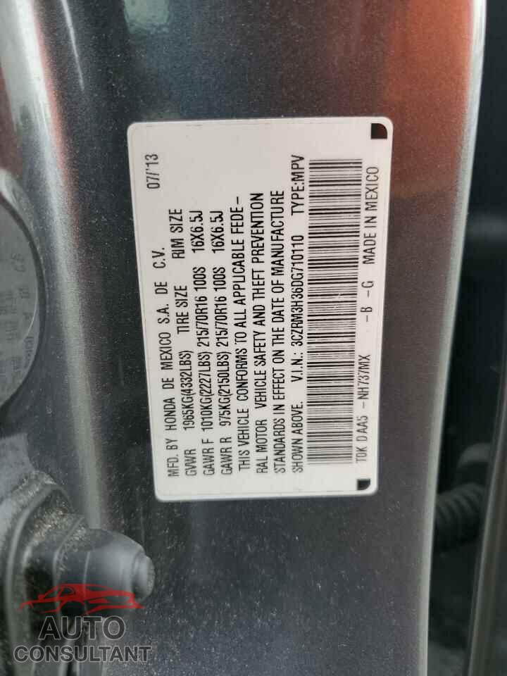 HONDA CRV 2013 - 3CZRM3H36DG710110