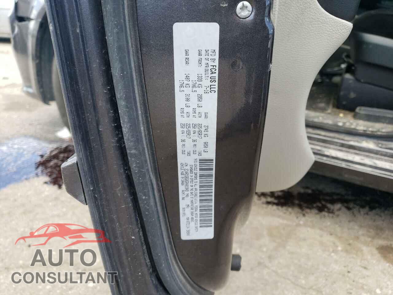 DODGE CARAVAN 2016 - 2C4RDGBG0GR401949
