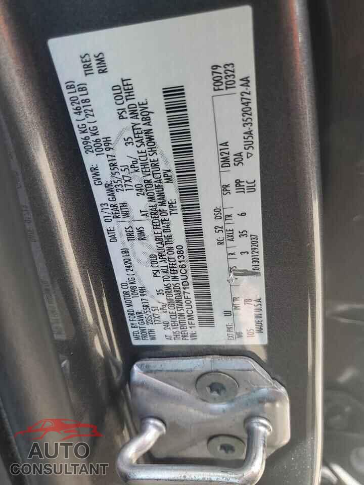 FORD ESCAPE 2013 - 1FMCU0F71DUC61380