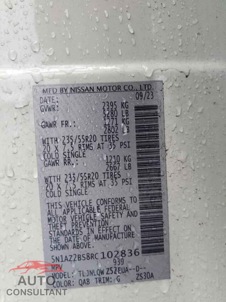 NISSAN MURANO 2024 - 5N1AZ2BS8RC102836