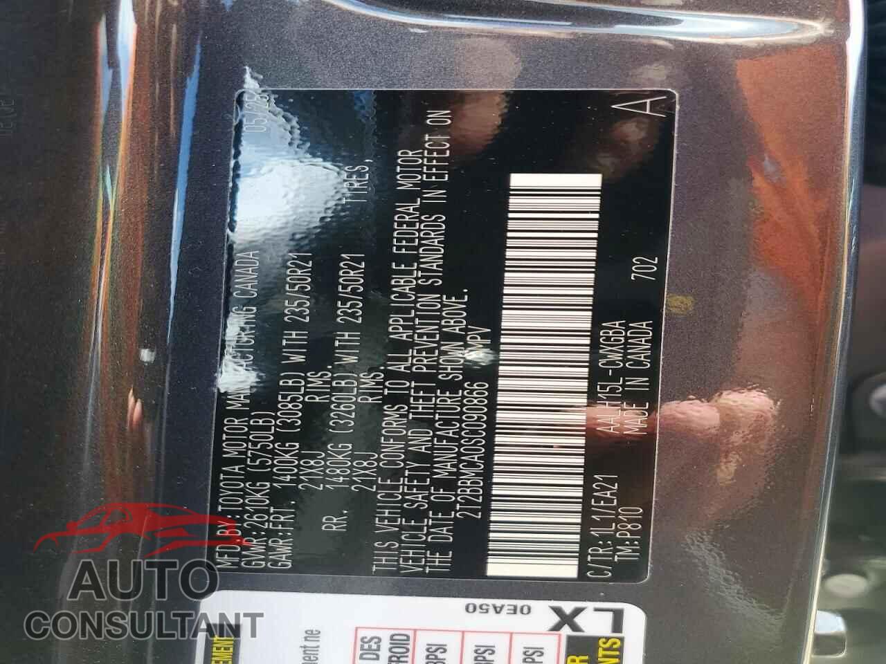 LEXUS UNKNOWN 2025 - 2T2BBMCA0SC090866