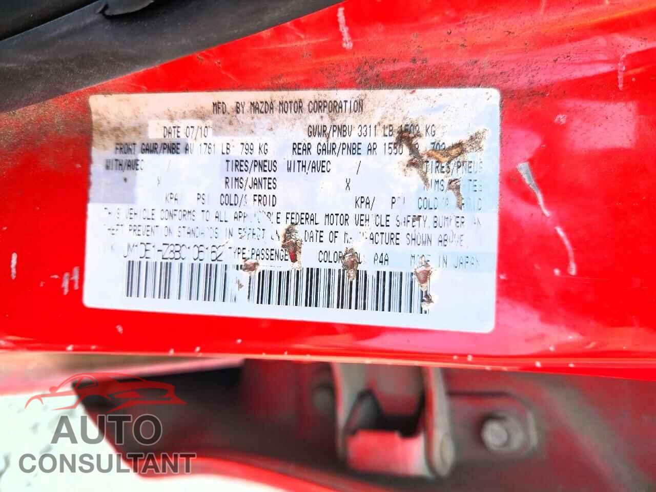 MAZDA 2 2011 - JM1DE1HZ8B0106162