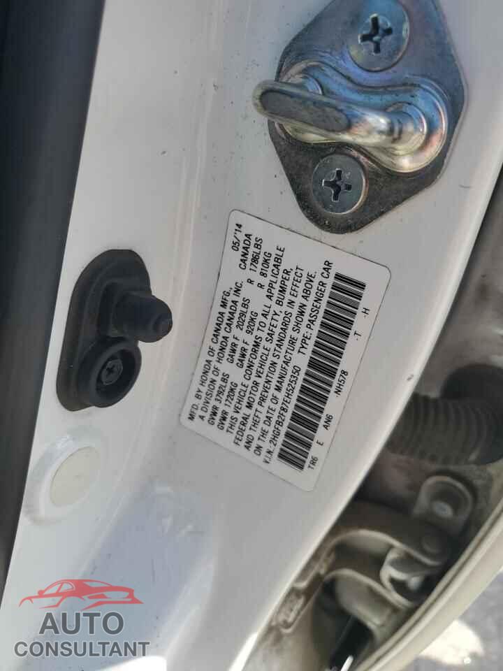 HONDA CIVIC 2014 - 2HGFB2F87EH525350