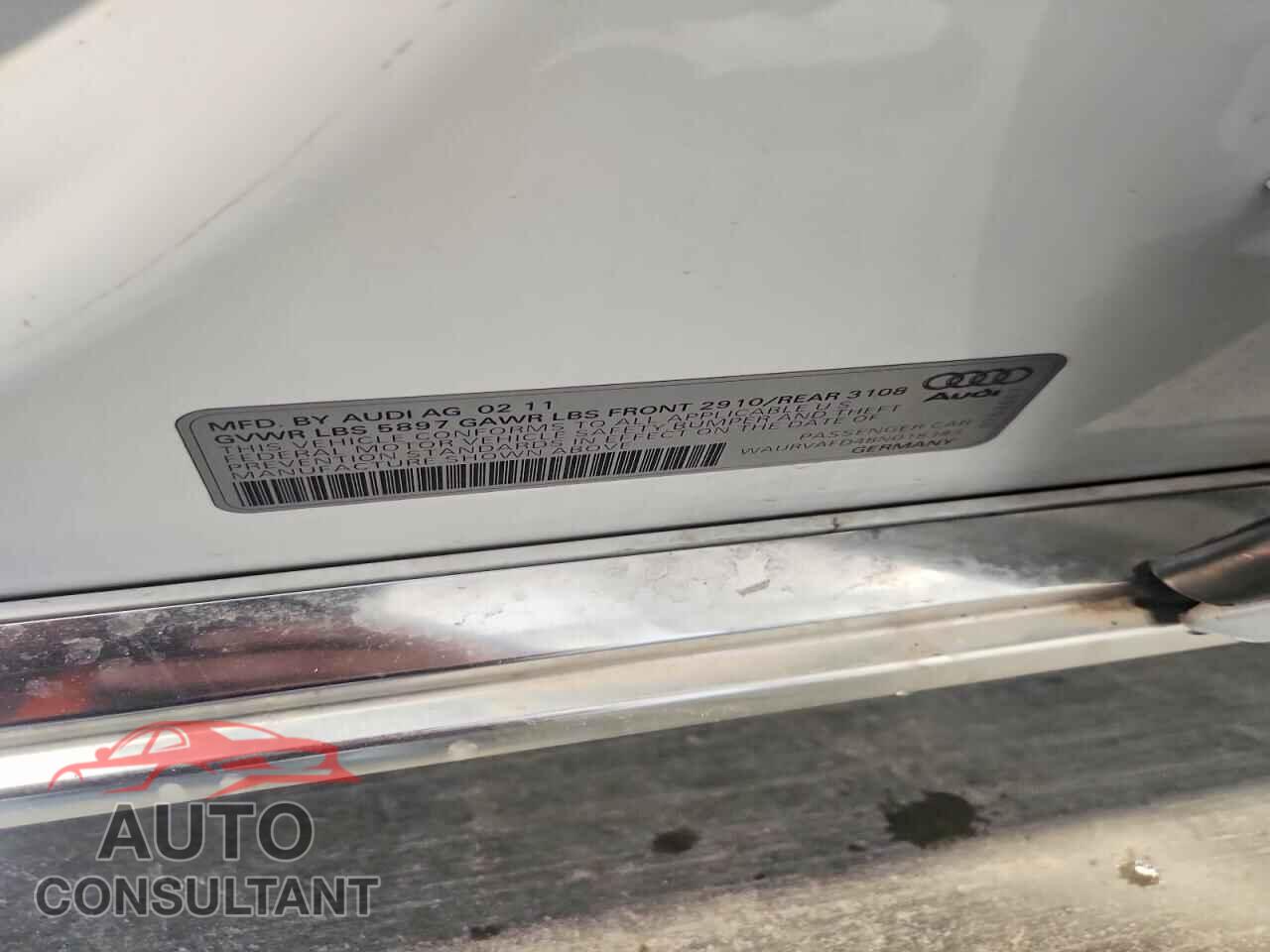 AUDI A8 2011 - WAURVAFD4BN018383