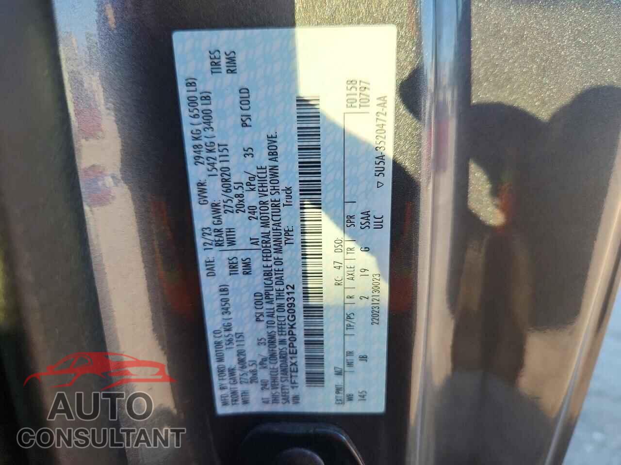FORD F150 2023 - 1FTEX1EP0PKG09312