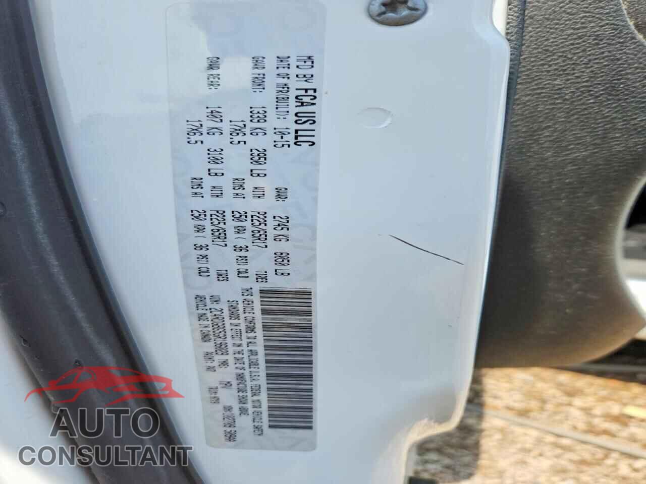 DODGE CARAVAN 2016 - 2C4RDGBG5GR196029