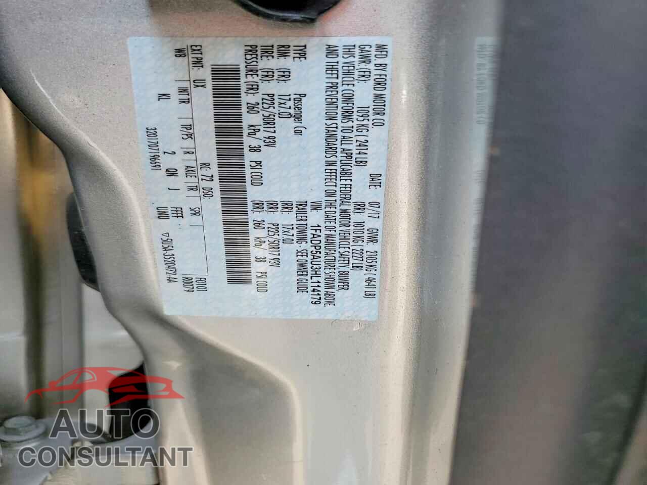 FORD CMAX 2017 - 1FADP5AU3HL114179
