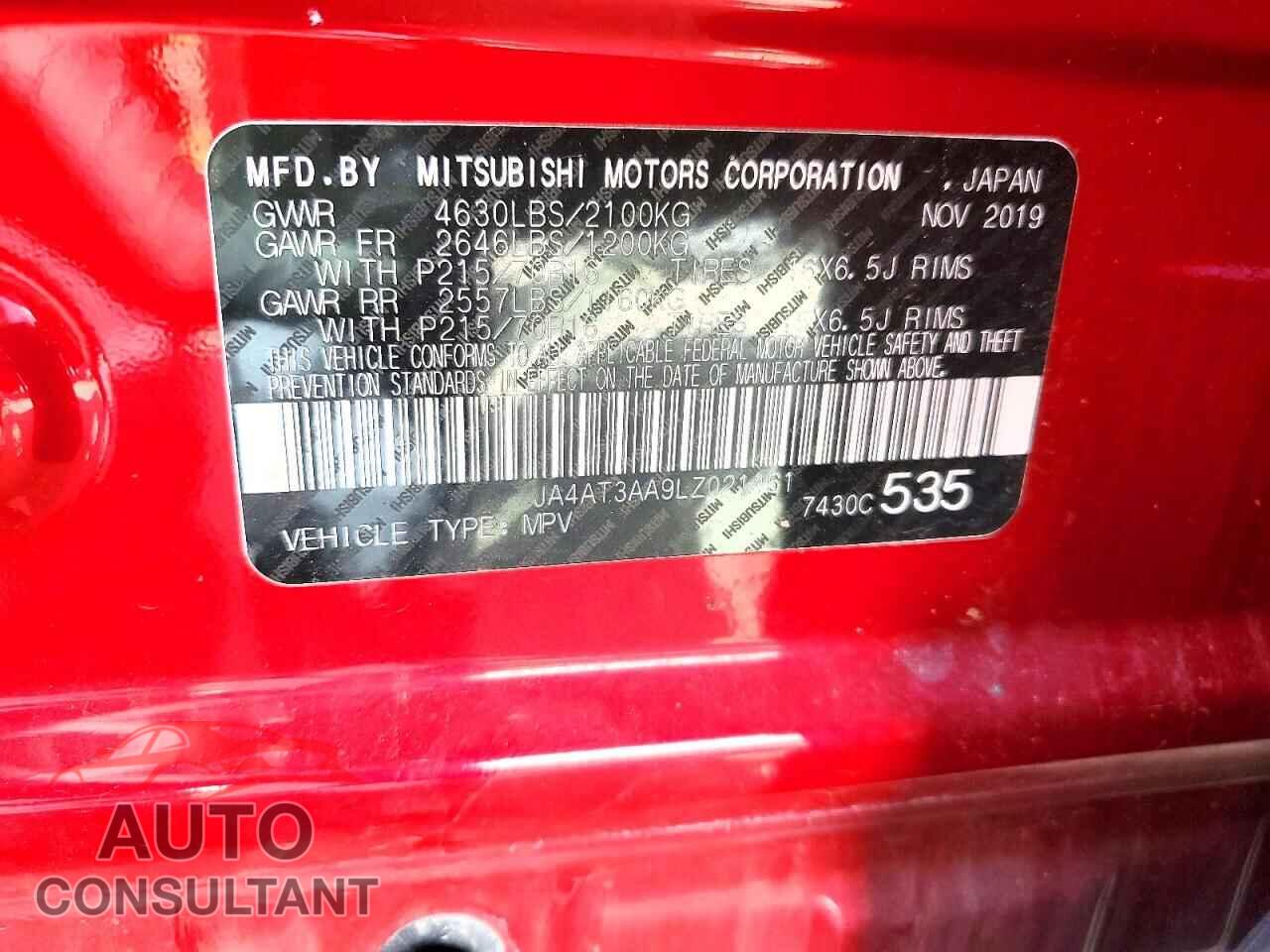 MITSUBISHI ECLIPSE 2020 - JA4AT3AA9LZ021461