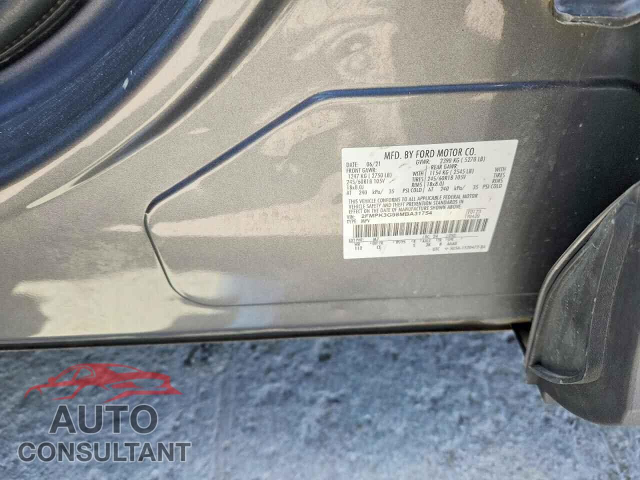 FORD EDGE 2021 - 2FMPK3G98MBA31754