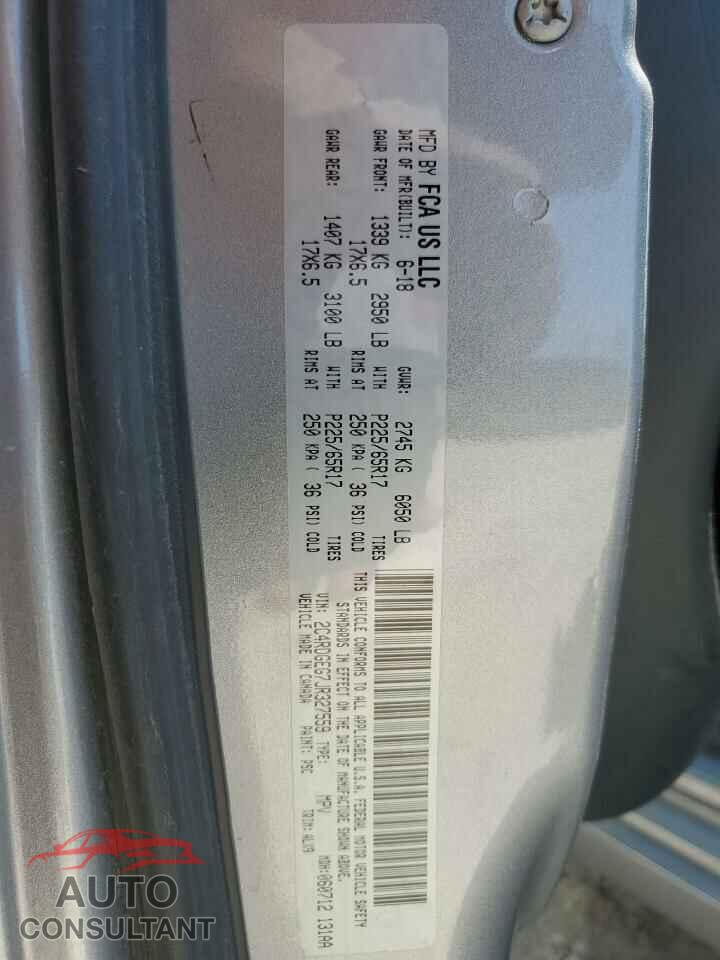 DODGE CARAVAN 2018 - 2C4RDGEG7JR327559
