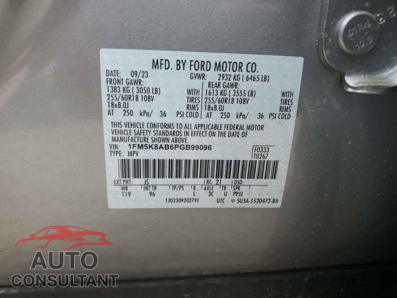 FORD EXPLORER 2023 - 1FM5K8AB6PGB99096