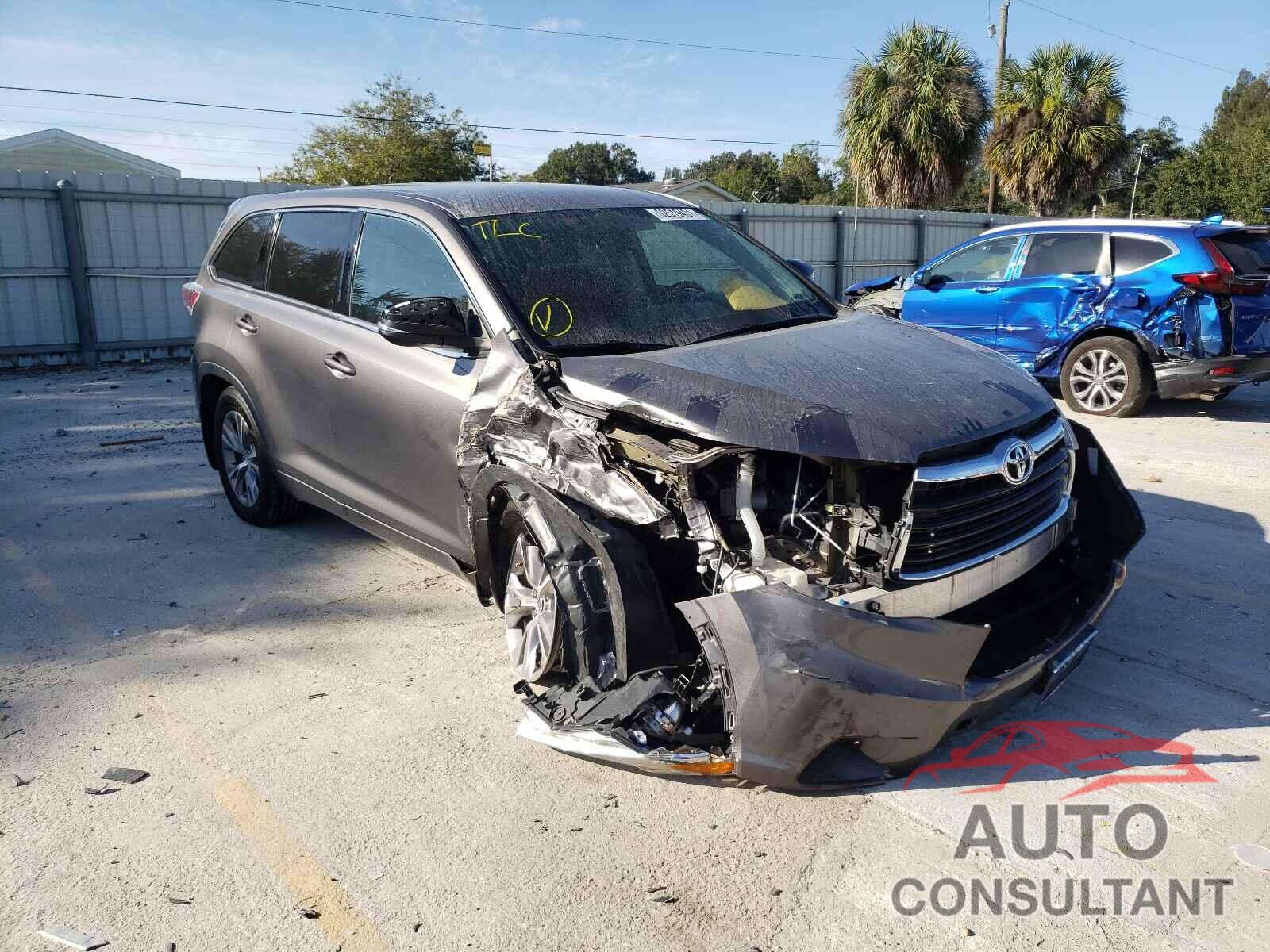 TOYOTA HIGHLANDER 2016 - 5TDBKRFH5GS316232