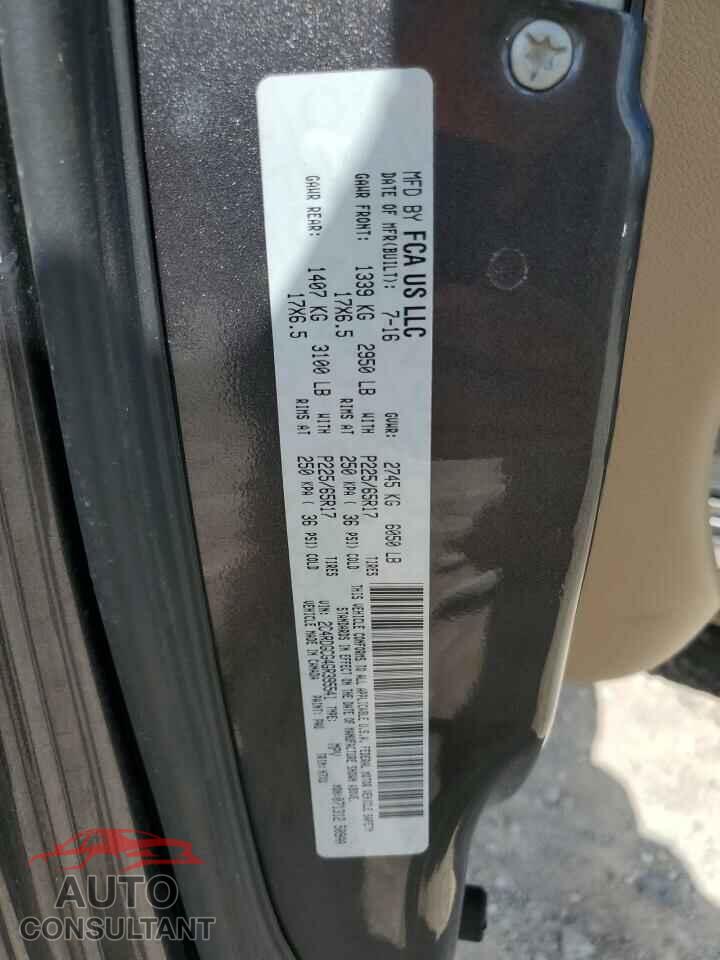 DODGE CARAVAN 2016 - 2C4RDGCG4GR395541