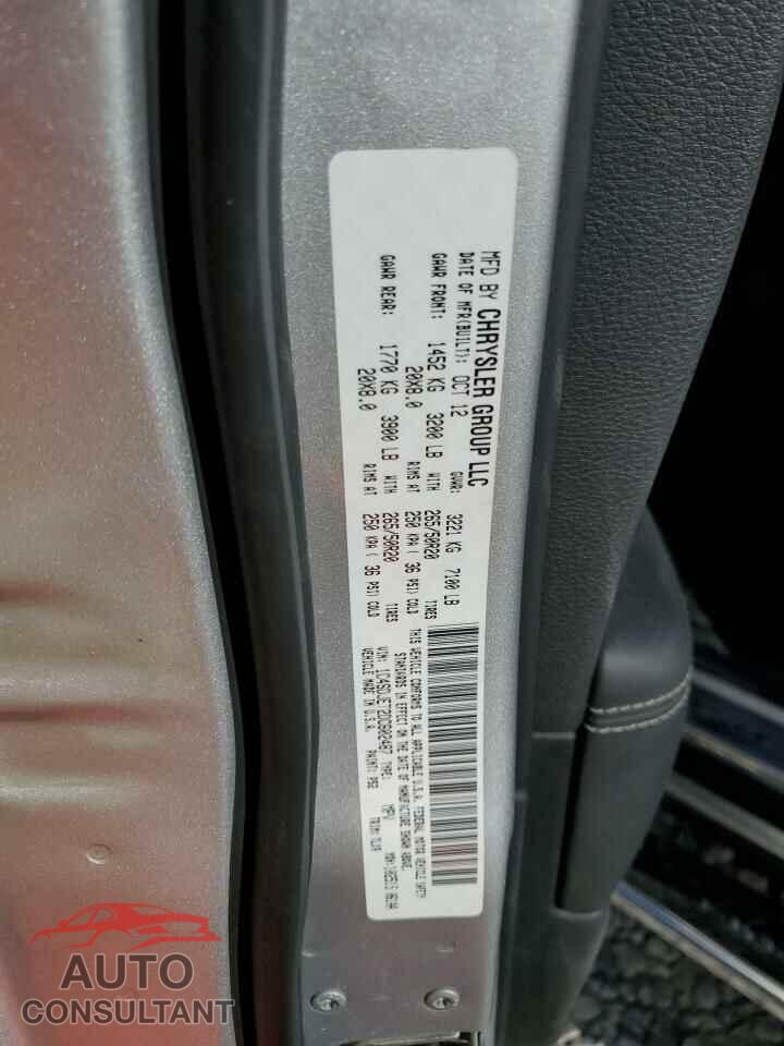 DODGE DURANGO 2013 - 1C4SDJET2DC602487