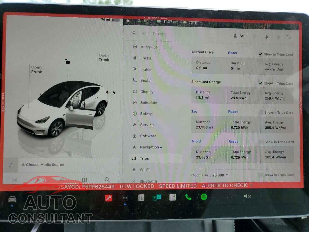 TESLA MODEL Y 2023 - 7SAYGDEE5PF628449