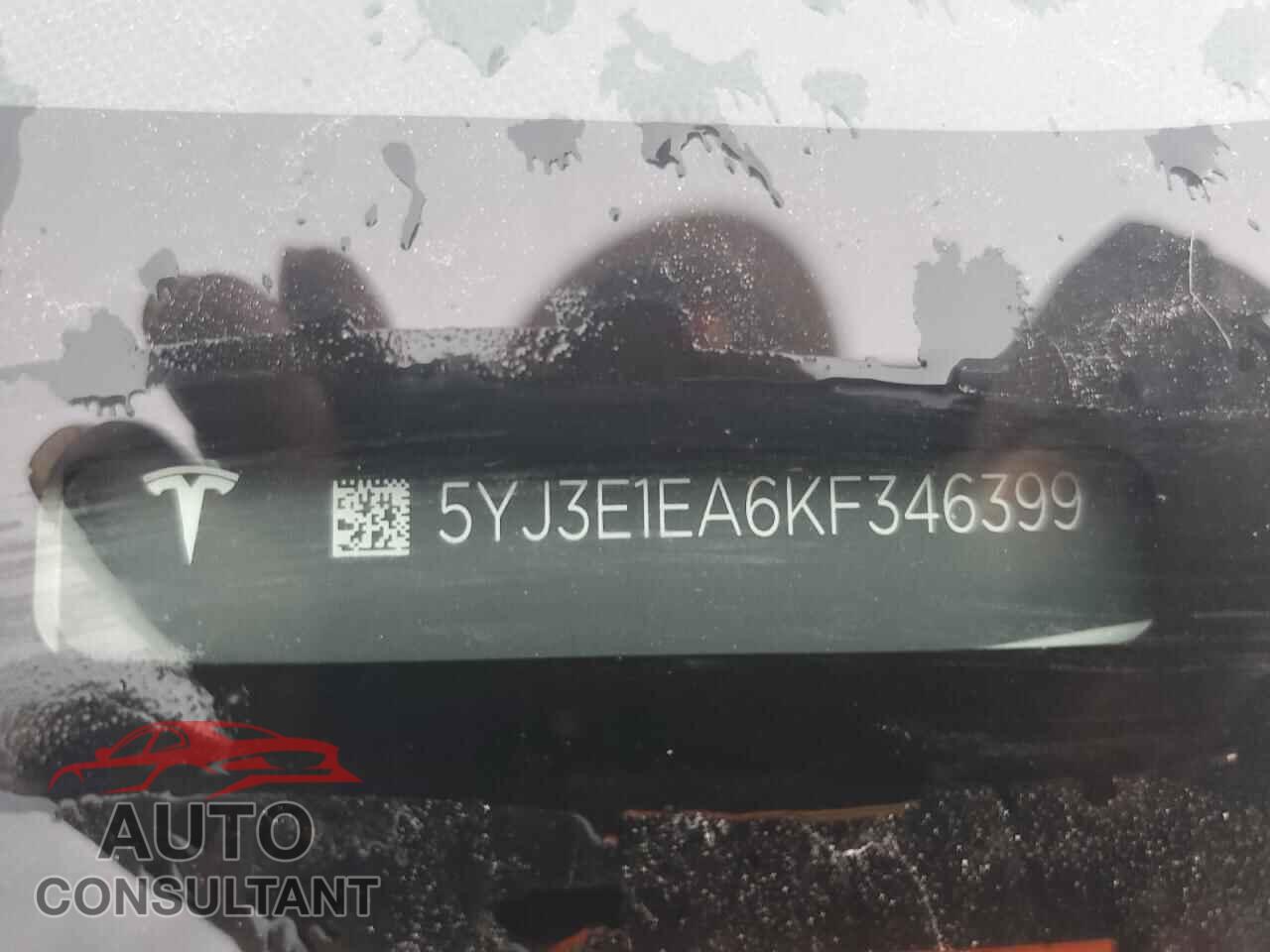 TESLA MODEL 3 2019 - 5YJ3E1EA6KF346399
