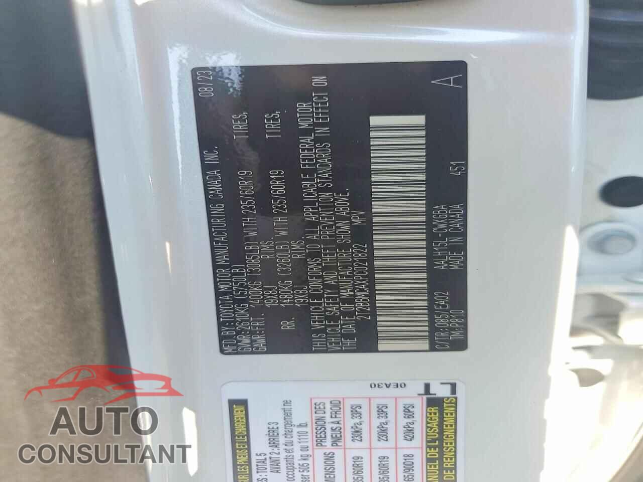 LEXUS UNKNOWN 2023 - 2T2BBMCAXPC021822