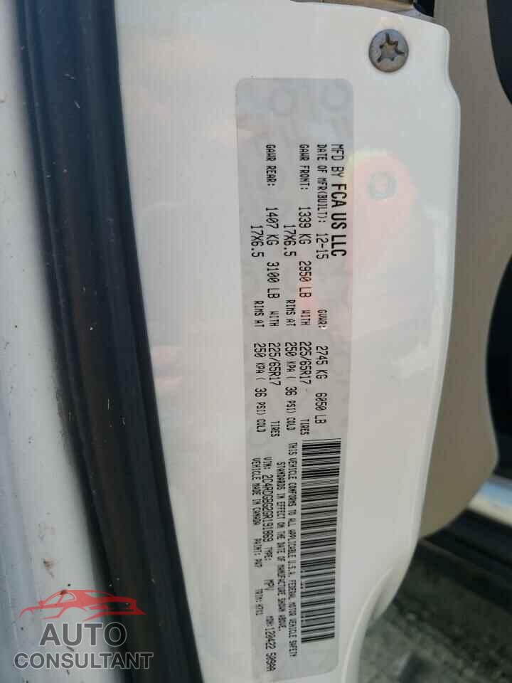 DODGE CARAVAN 2016 - 2C4RDGBG2GR191869